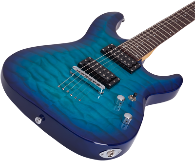 SCHECTER E-Gitarre, C-6 Plus, Ocean Blue Burst
