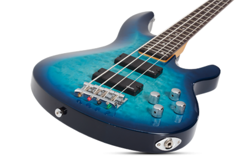 SCHECTER Bassgitarre, C-4 Plus, Ocean Blue Burst