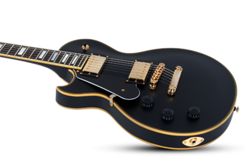 SCHECTER E-Gitarre, Custom Solo-II, Aged Black Satin, Linkshänder