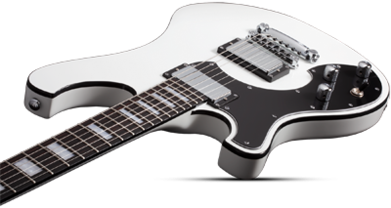 SCHECTER E-Gitarre, Stargazer-6, Gloss White, Linkshänder