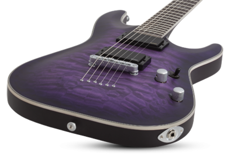 SCHECTER E-Gitarre, C-1 Platinum, Satin Purple Burst