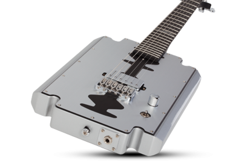 SCHECTER E-Gitarre, Signature, MGK Razor Blade, Metallic Silver