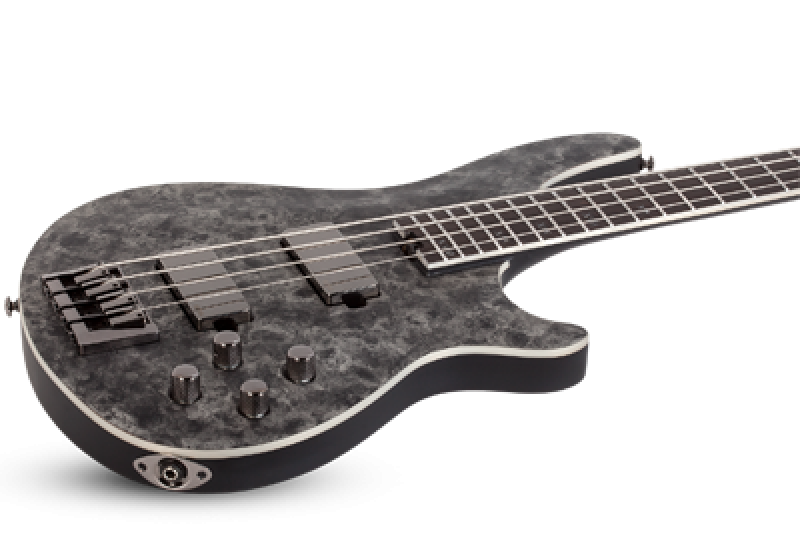 SCHECTER Bassgitarre, MVP C-4, Satin Black Reign