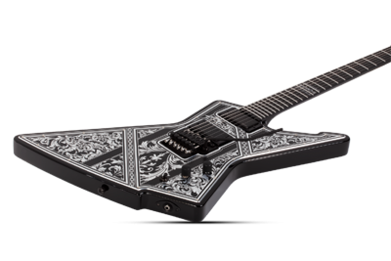 SCHECTER E-Gitarre, E-1 FR Pryzm Palladium, Gloss Black