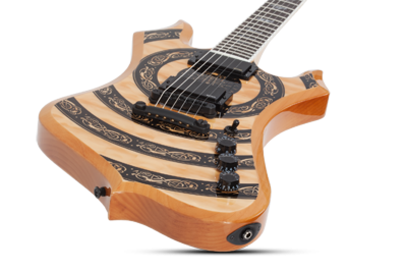 SCHECTER E-Gitarre, Wylde Audio, Nomad Norse Dragon Bullseye, Rawtop
