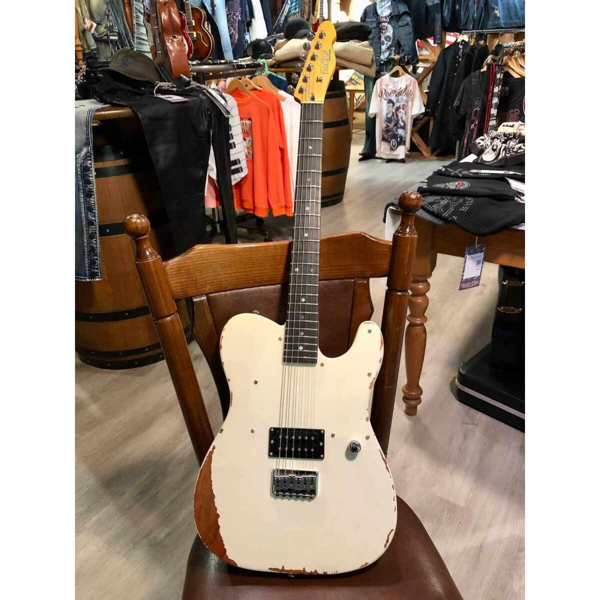 ROCK-HUS Gitarre Gebraucht BaCH Telemeister Weiss 1PU