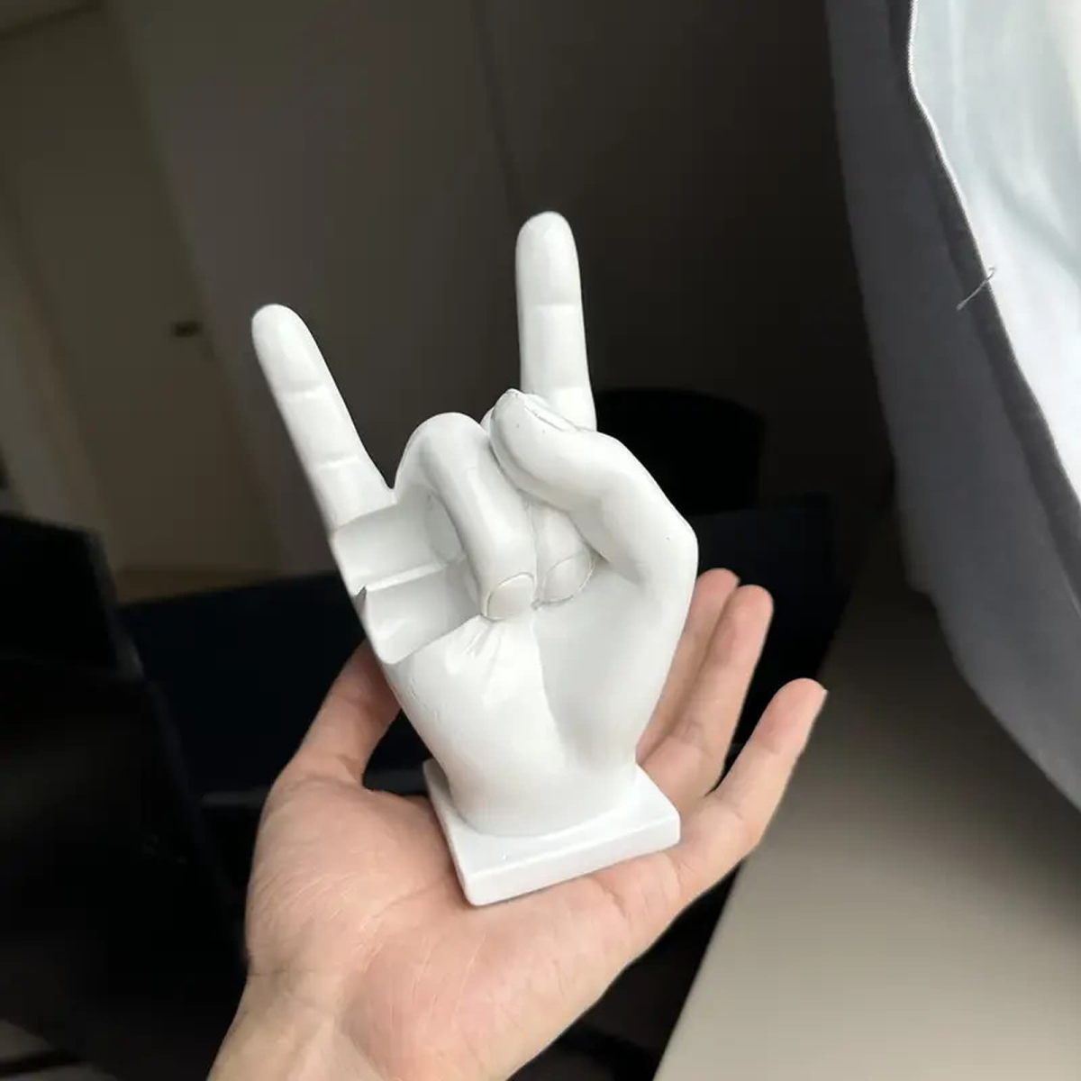 ROCK-HUS Stickhalter Hand Weiss