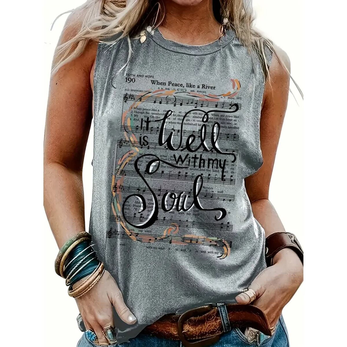 ROCK-HUS TankTop Grau "Well with my Soul"