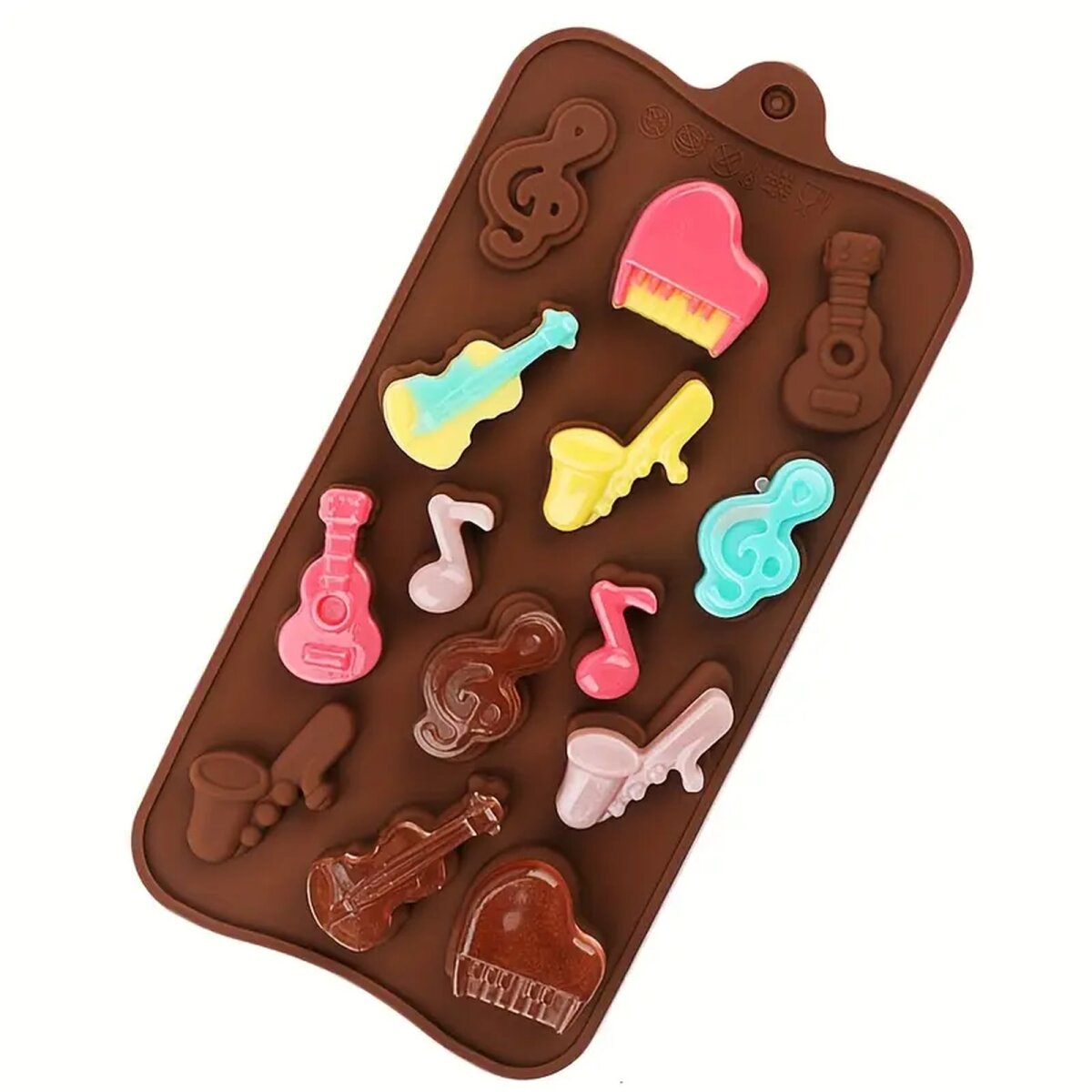 ROCK-HUS Pralinen und Bonbon-Silikonform "Let theMusicPlay"