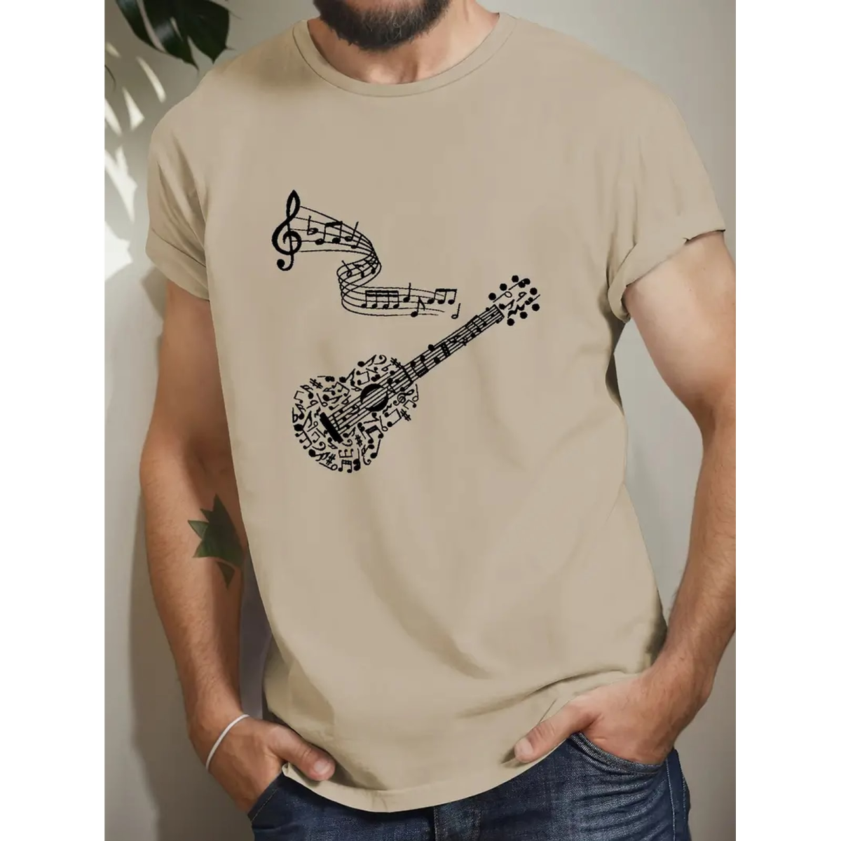 ROCK-HUS T-Shirt Gitarre aus Noten XL