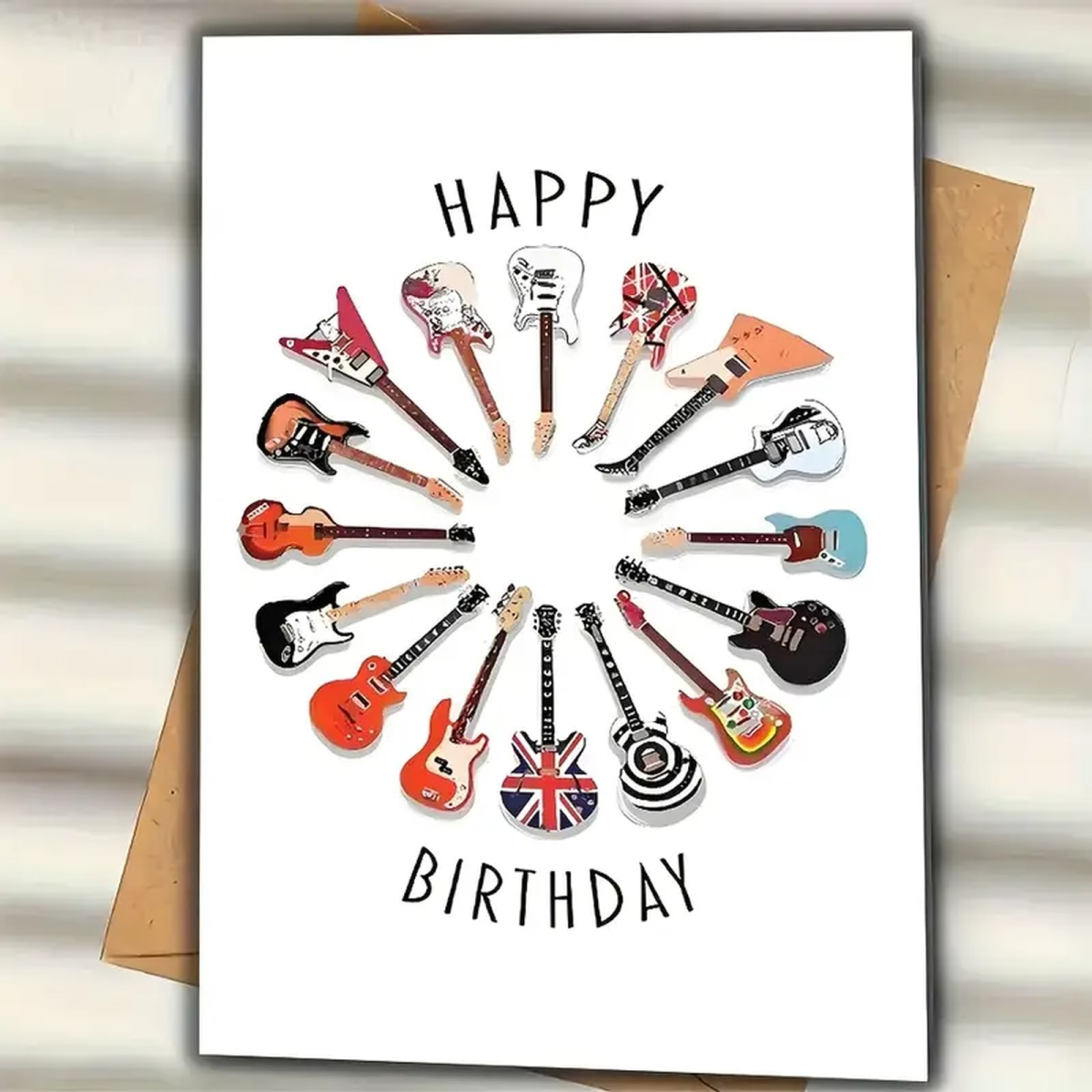 ROCK-HUS Glückwunschkarten Geburtstag Gitarren im Kreis