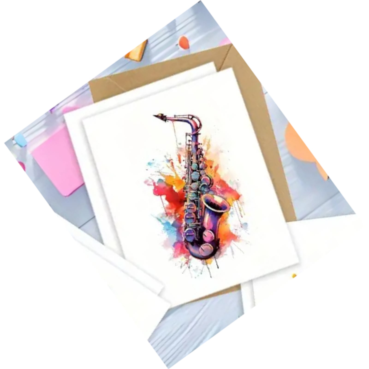 ROCK-HUS Glückwunschkarten Musikinstrumente Saxophon