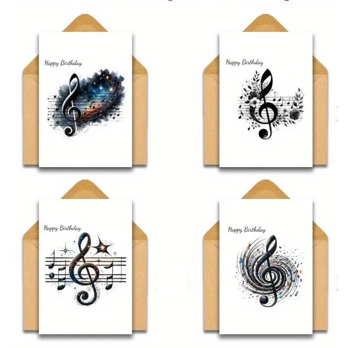 ROCK-HUS Glückwunschkarte Musiksymbole