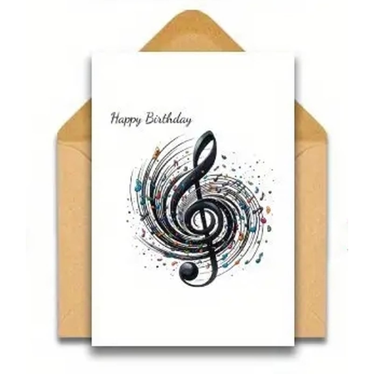ROCK-HUS Glückwunschkarte Musiksymbole Musikwirbel