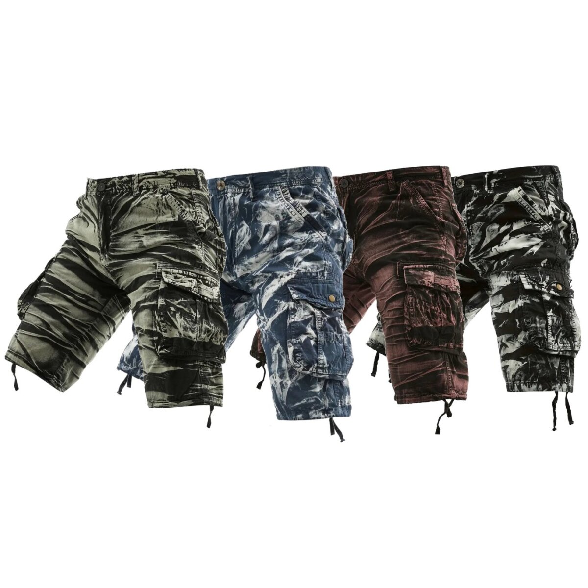 ROCK-HUS Hose Kurz Cargo "Heavy-Tie-Dye"