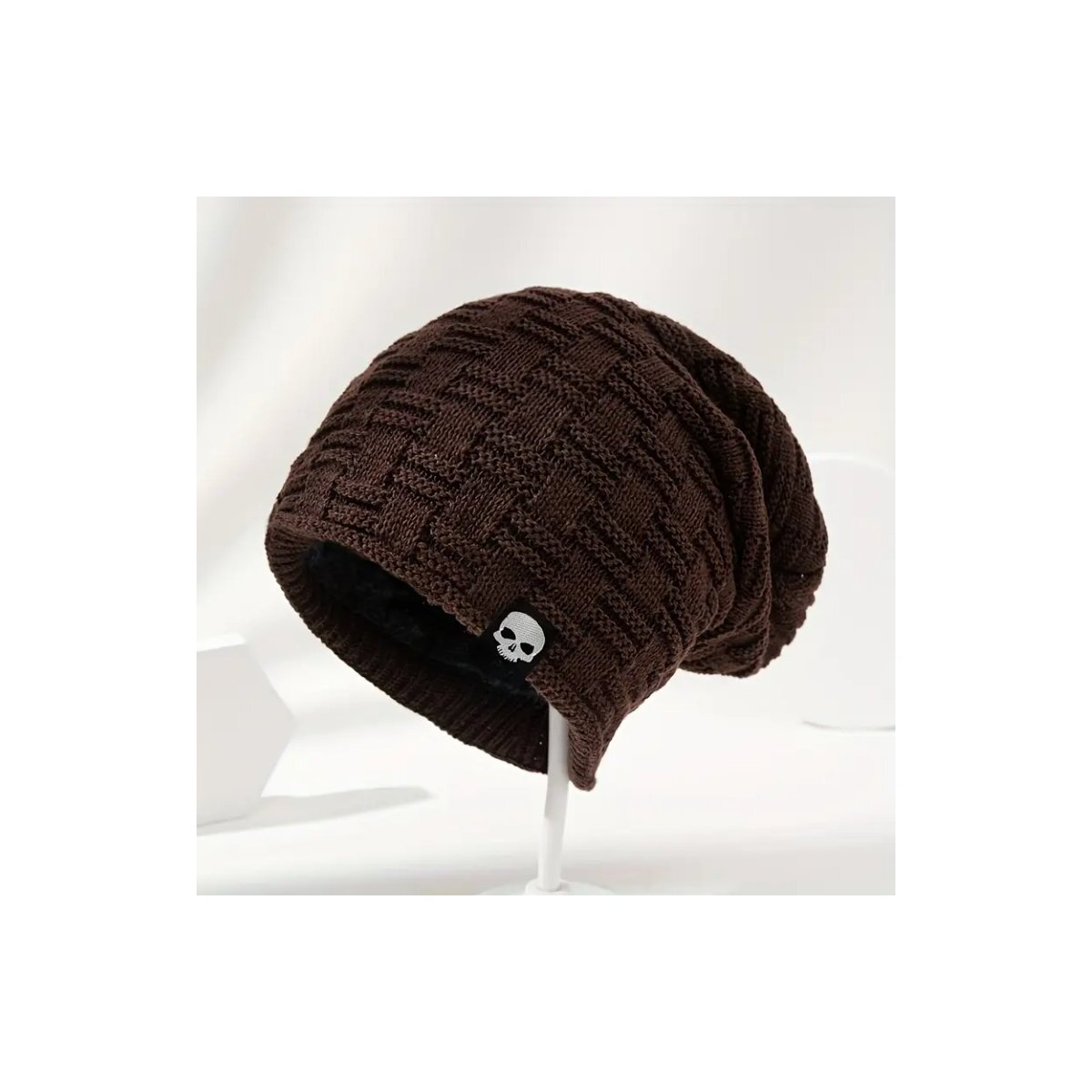 ROCK-HUS Beanie Strick´n Skull Kaffee