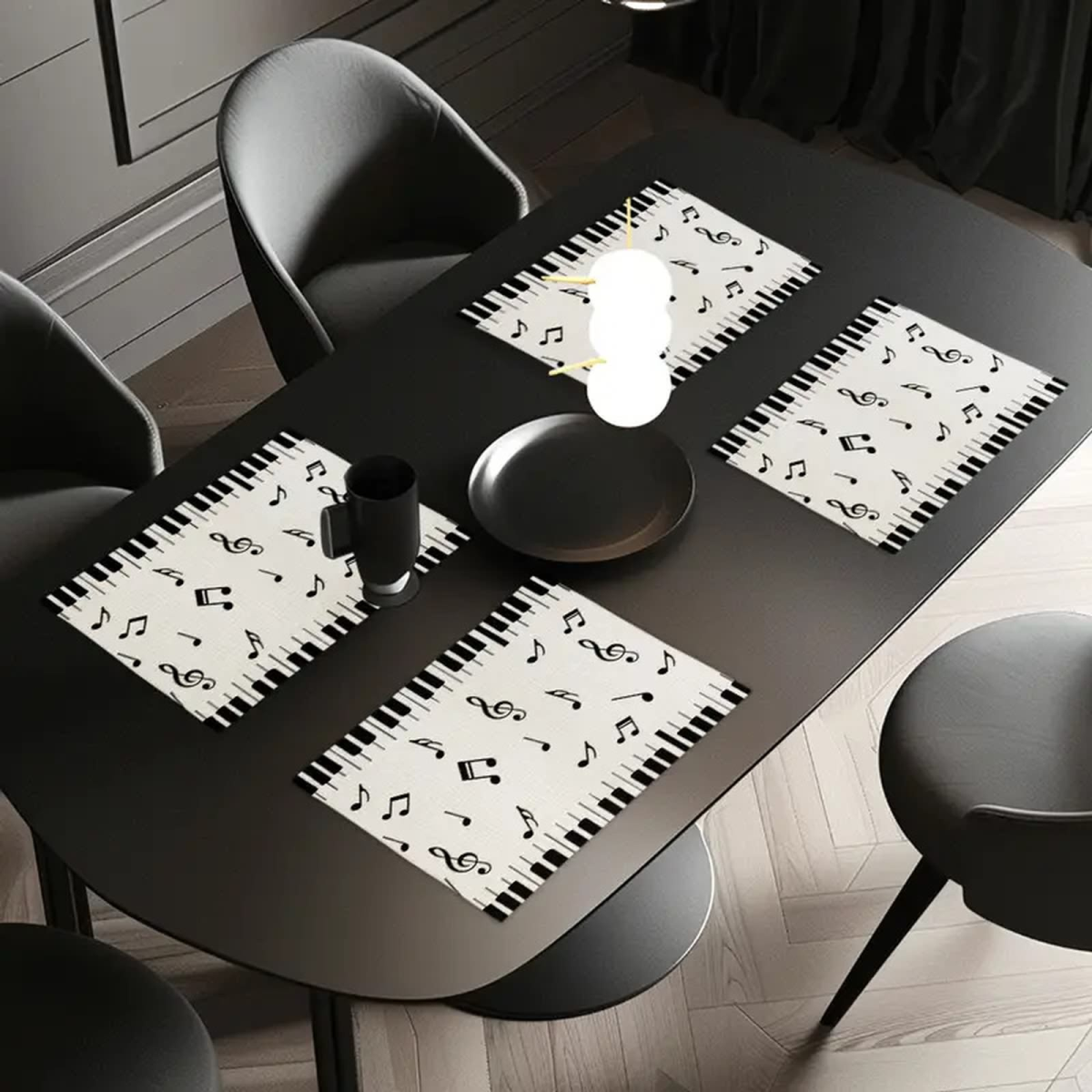 ROCK-HUS Platzdeckchen Klavier Kleine Tasten