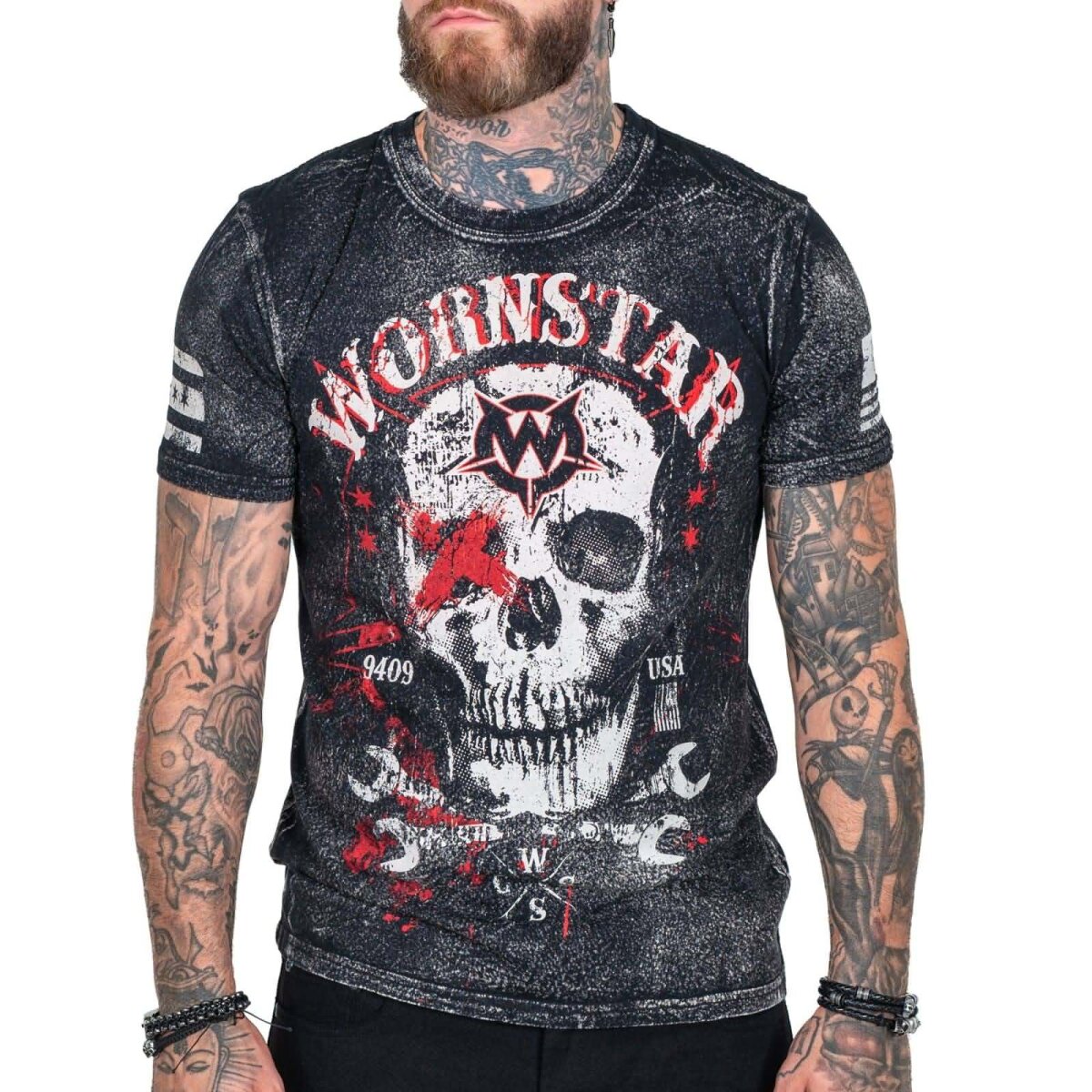 WORNSTAR Herren Artist Asylum Collection Death Mechanic Tee T-Shirt grau L