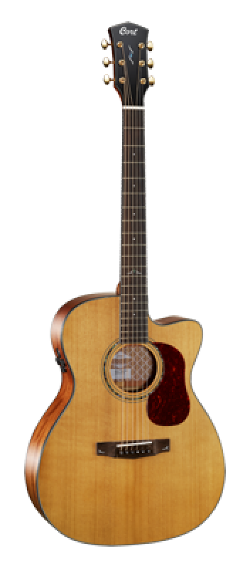 CORT Westerngitarre, GOLD OC6, Natur, Preamp, Softcase
