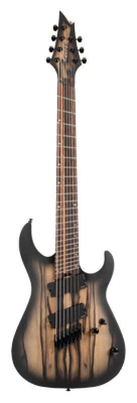 CORT E-Gitarre, KX507MS Pale Moon Ebody, Natural Black Burst, 7-Saiter