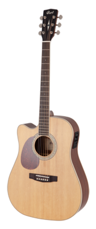 CORT Westerngitarre, MR710F LH, Natur Satin, Linkshänder, Preamp