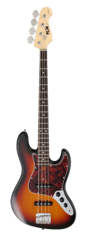 FGN Bassgitarre, Neo Classic JB-100, 3Ton Sunburst, Gigbag