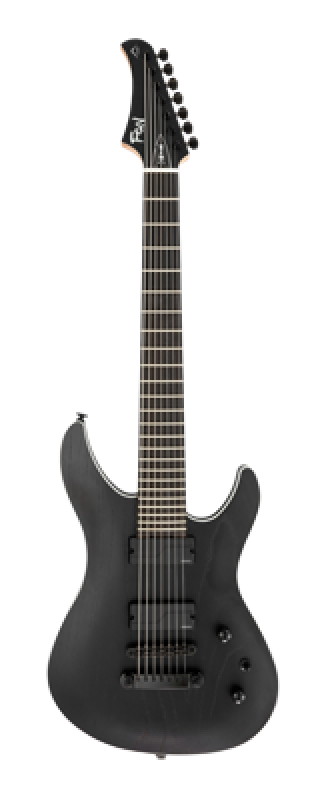 FGN E-Gitarre, J-Standard Mythic, 7-Saiter, Open Pore Black, Softcase