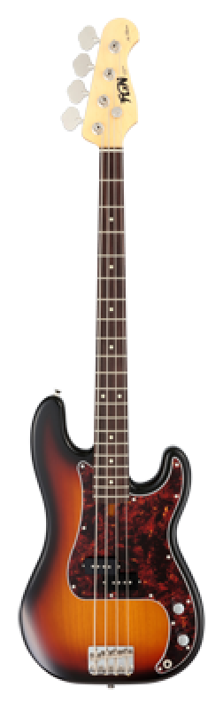FGN Bassgitarre, Neo Classic PB-100, 3Ton Sunburst, Gigbag