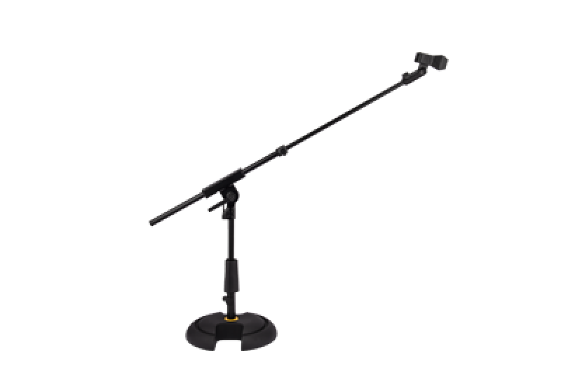 HERCULES Mikrofonständer, PRO Serie, 31-42cm, Teleskopgalgen, Guss-Soc