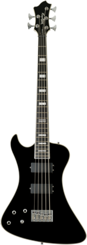 HAGSTROM E-Bass, Nekromant 5, Black Gloss, Linkshänder