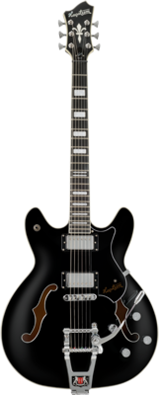 HAGSTROM E-Gitarre, Tremar Viking Deluxe, Black Gloss