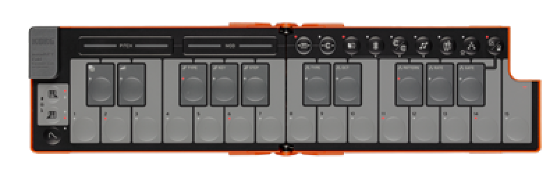 KORG USB-Controller, nanoKEY Fold, 25 Tasten, klappbar, Lava Orange, L