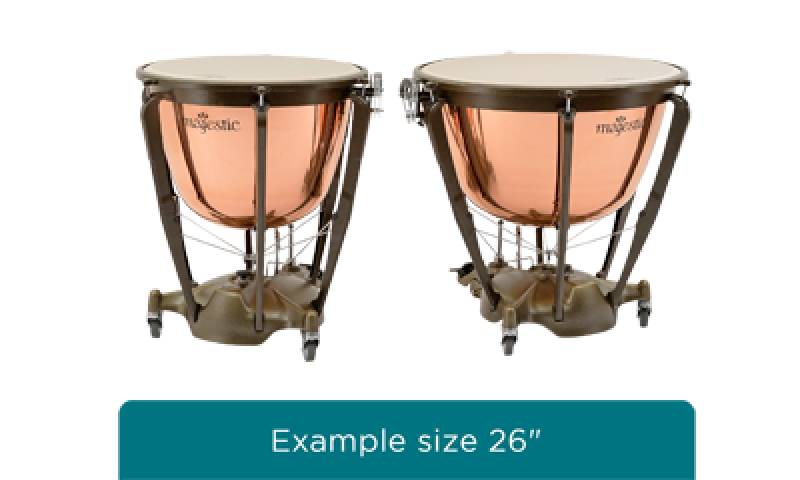 MAJESTIC Pauke, Symphonic Grand Series, 23", Kupfer, poliert, tiefgez.