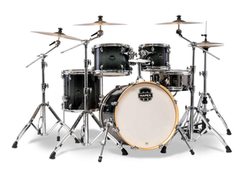 MAPEX Shellset, Armory, Fusion, mit Rosette, Black Onyx Burst #OZ