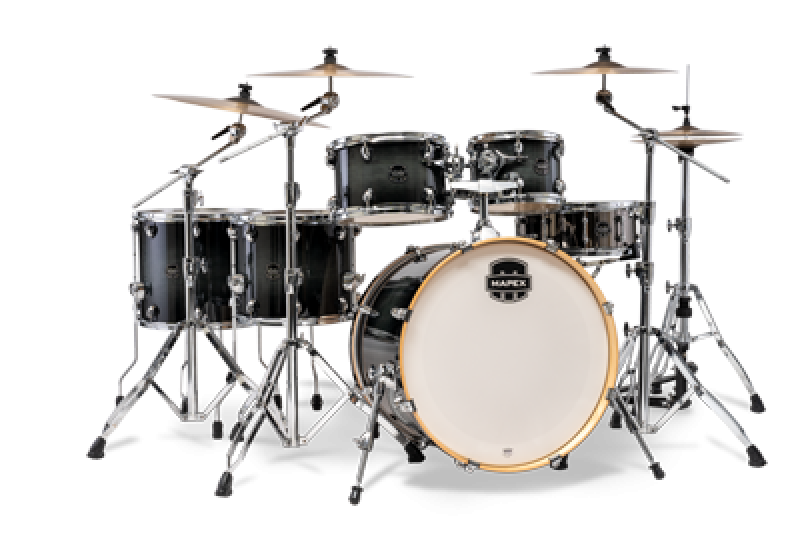 MAPEX Shellset, Armory, Stage+, mit Rosette, Black Onyx Burst #OZ