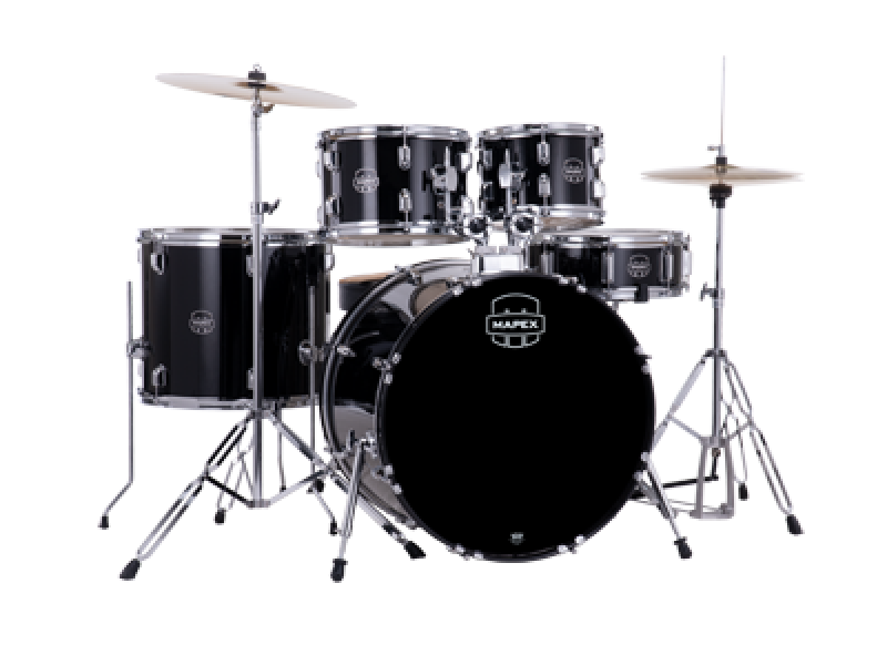 MAPEX Komplettset, Comet, Stage, Black #DK, inkl. Becken