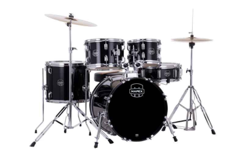 MAPEX Komplettset, Comet, Fusion, Dark Black #DK, inkl. Becken
