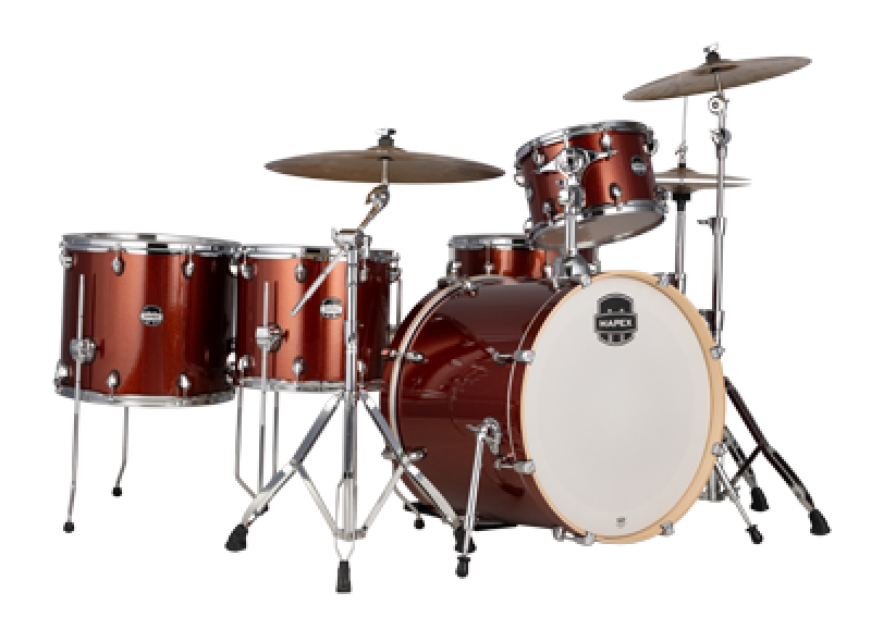 MAPEX Shellset, Mars Birch, Rock+, Blood Orange Sparkle #OR
