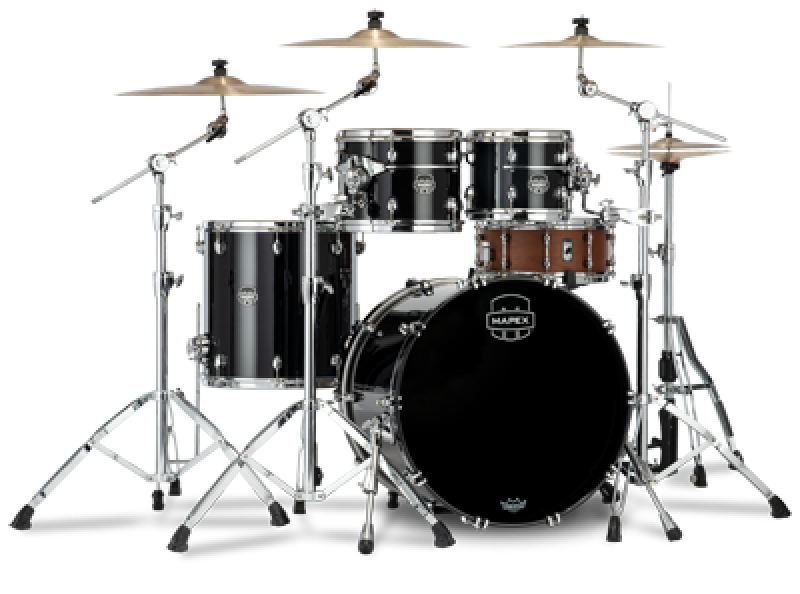 MAPEX Shellset, Saturn Evolution Birch, Stage, Piano Black #PB