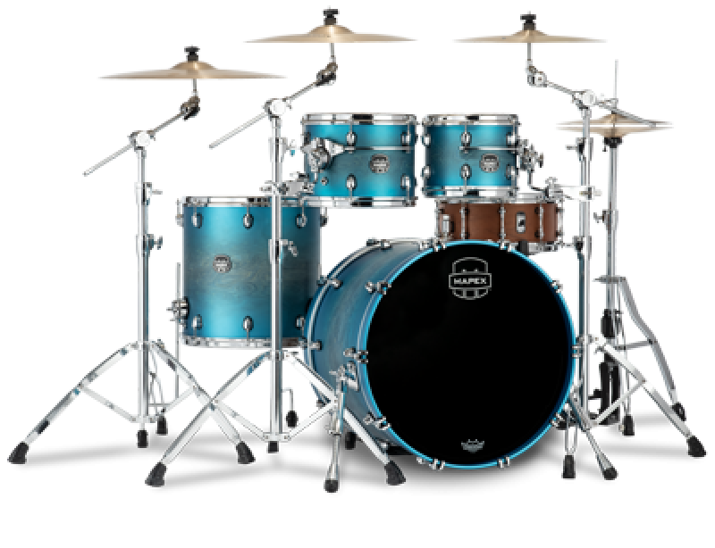 MAPEX Shellset, Saturn Evolution Birch, Stage, Exotic Azure Burst #PT