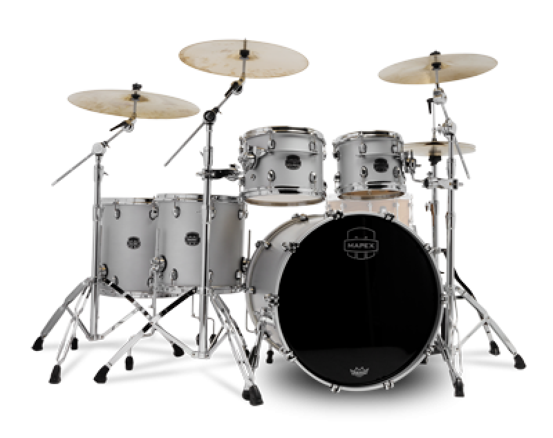 MAPEX Shellset, Saturn Evolution Birch, Stage+, Iridium Silver #PD