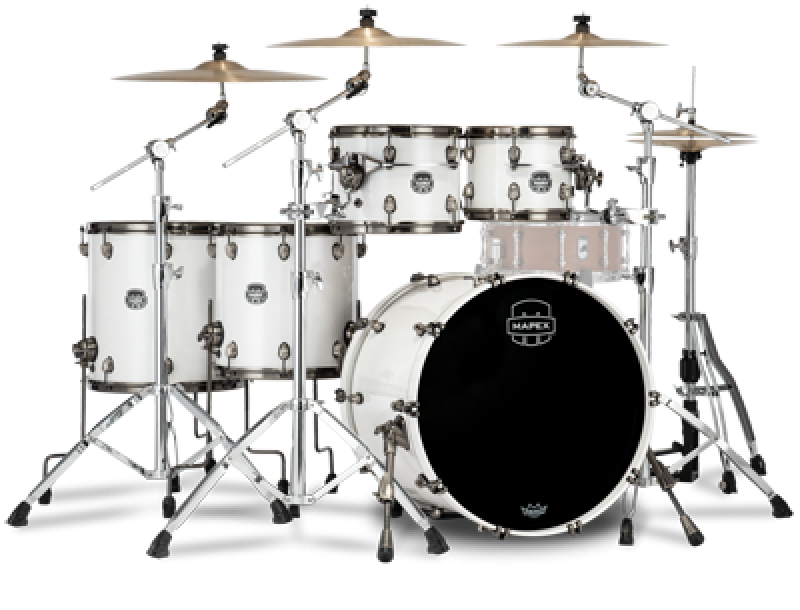 MAPEX Shellset, Saturn Evolution Maple, Stage+, Polar White #BPI