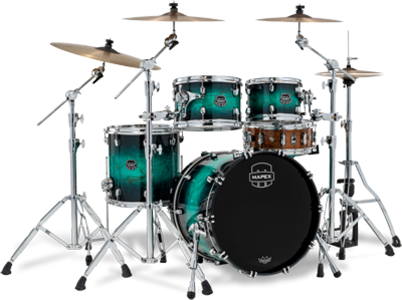 MAPEX Shellset, Saturn VI, Fusion, Marine Teal Burst #XT