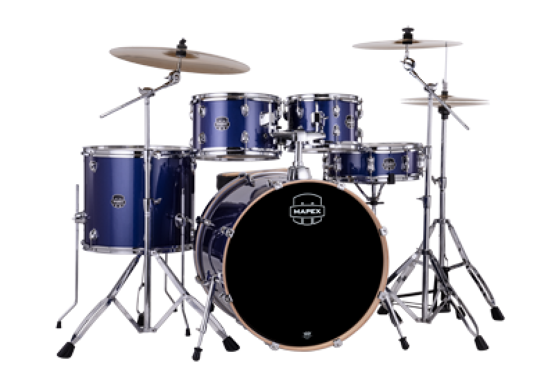MAPEX Komplettset, Venus, Stage, Blue Sky Sparkle #VI, inkl. Becken