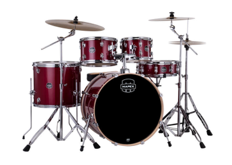 MAPEX Komplettset, Venus, Stage, Crimson Red Sparkle #VM, inkl. Becken