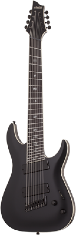 SCHECTER E-Gitarre, SLS Elite C-8 Evil Twin, Satin Black
