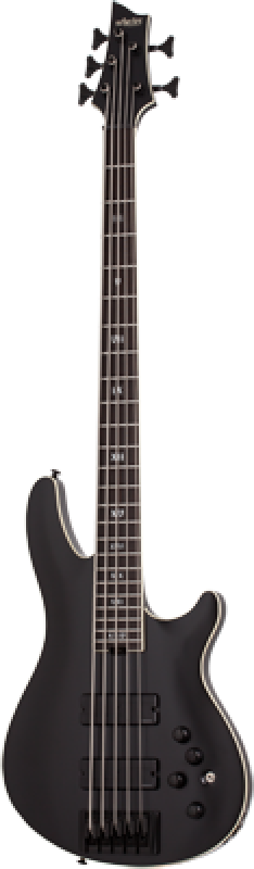 SCHECTER Bassgitarre, SLS Elite 5 Evil Twin, Satin Black