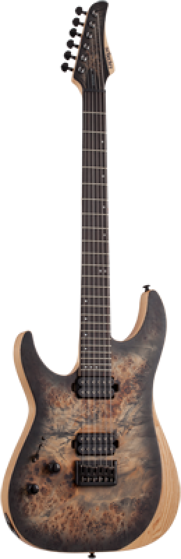 SCHECTER E-Gitarre, Reaper 6, Charcoal Burst, Linkshänder
