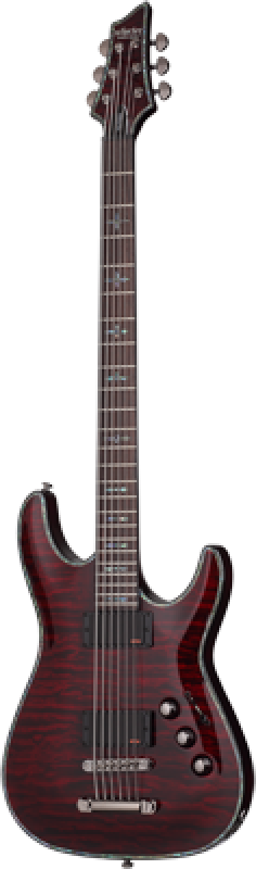 SCHECTER E-Gitarre, Hellraiser C VI Baritone, Black Cherry