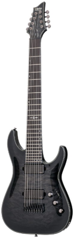 SCHECTER E-Gitarre, Hellraiser Hybrid C-8, Trans Black Burst
